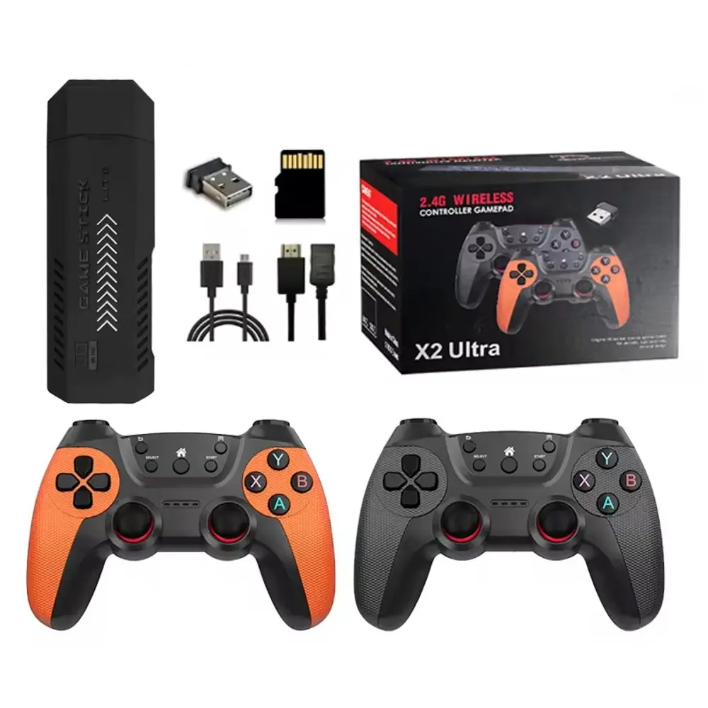 X2 Ultra Retro konzole se dvěma bezdrátovými ovladači, HDMI, Game Stick, 4K