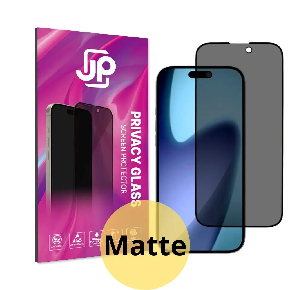 JP Matte Privacy Tvrzené sklo, iPhone 17 Pro, černé