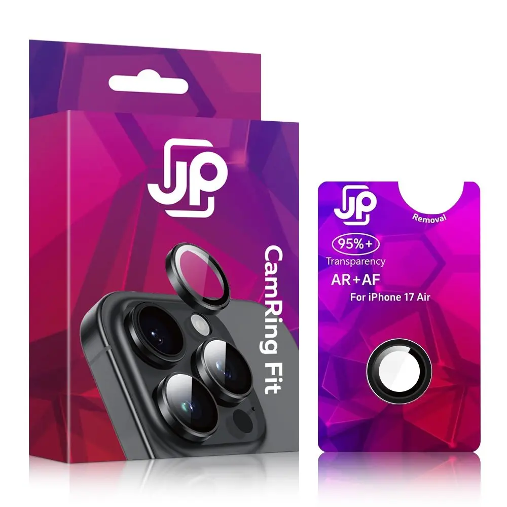 JP Camring Fit, sklíčko pro čočku fotoaparátu, iPhone Air, černé