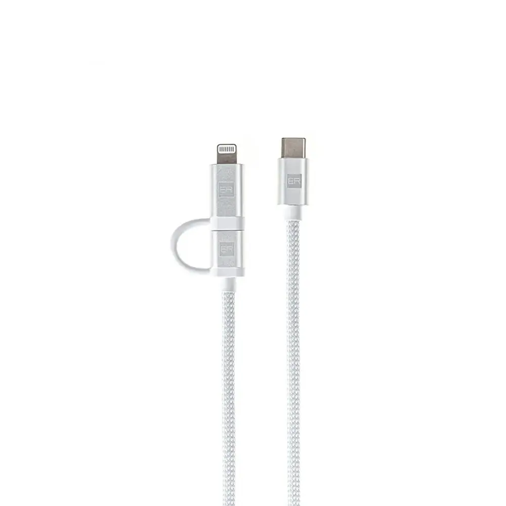 ER POWER Dual Cable USB-C C/L Mfi 100cm white