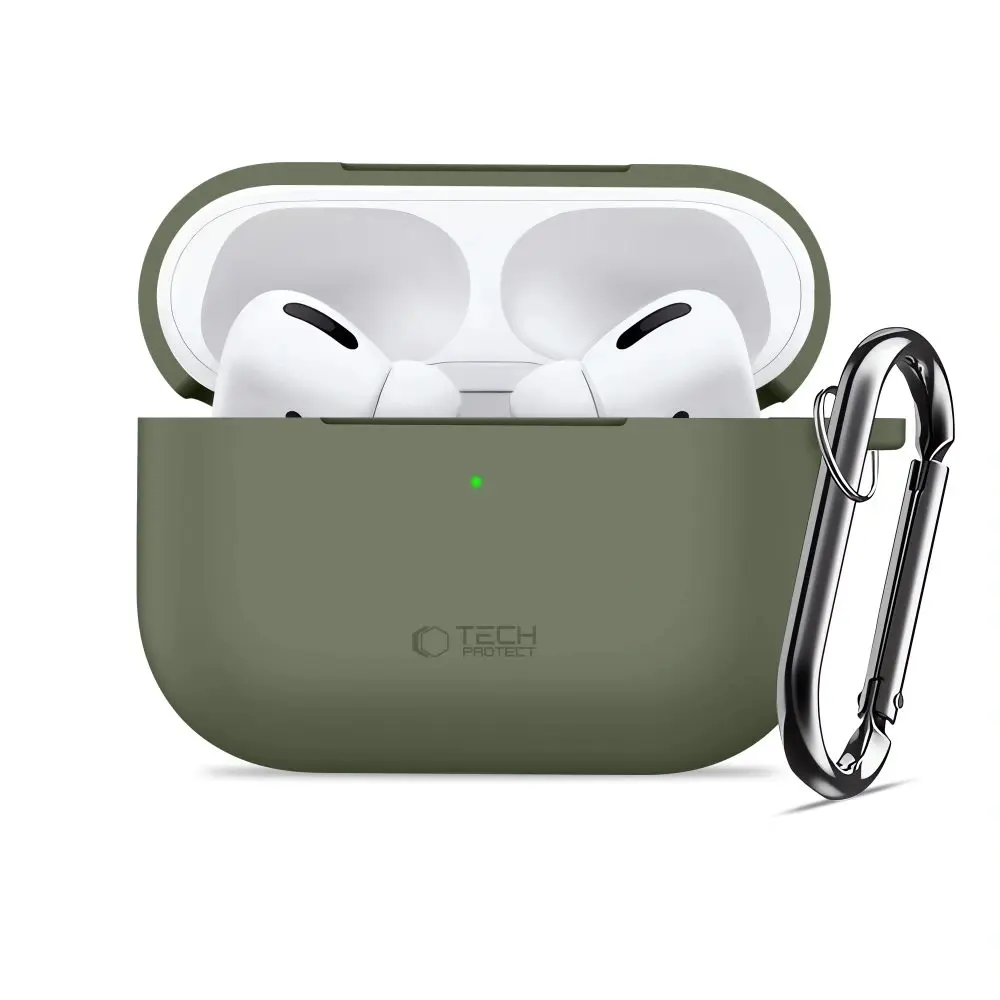 Tech-Protect Silikonové pouzdro, Apple AirPods Pro 3, zelené
