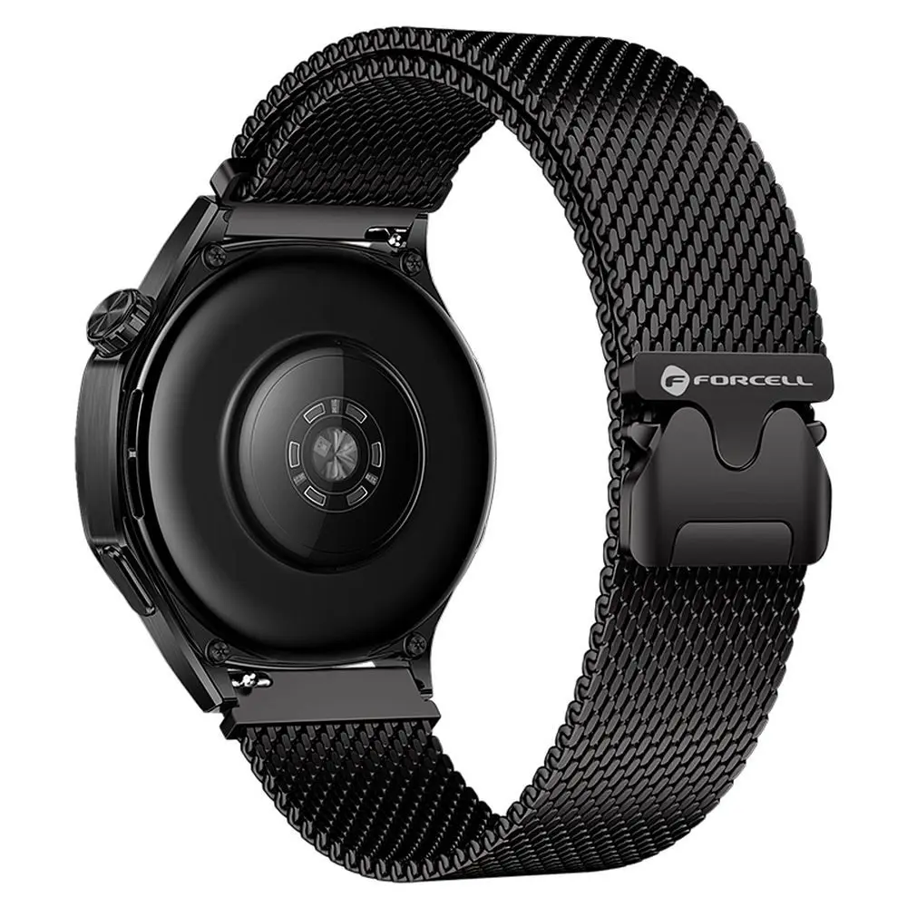 F-Design FS10 Ocelový řemínek pro hodinky Samsung Watch 22 mm, černý