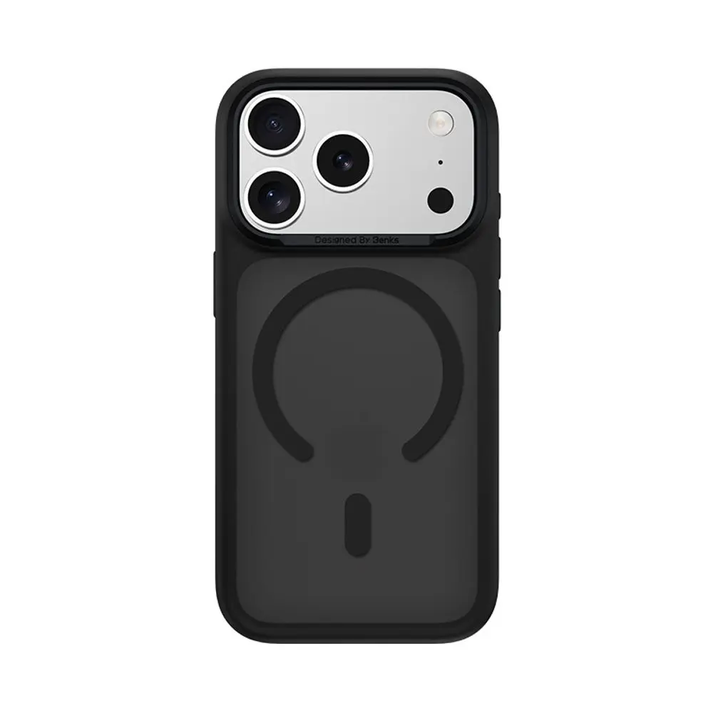 Magnetické mlhové pouzdro Benks s kovovým rámem pro iPhone 17 Pro Max, černé (s tlačítkem pro ovládání fotoaparátu)