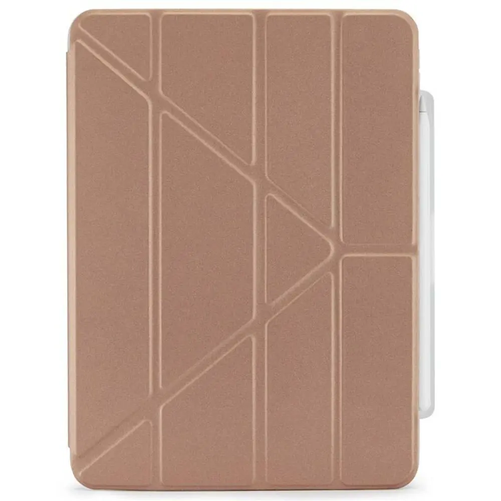 Pipetto Origami Pencil pouzdro, Apple iPad Air 4 10.9 2020 / Air 5 10.9 2022 / Air 6 11 2024 / Air 7 2025 / Air 8 2026, růžovozlatá