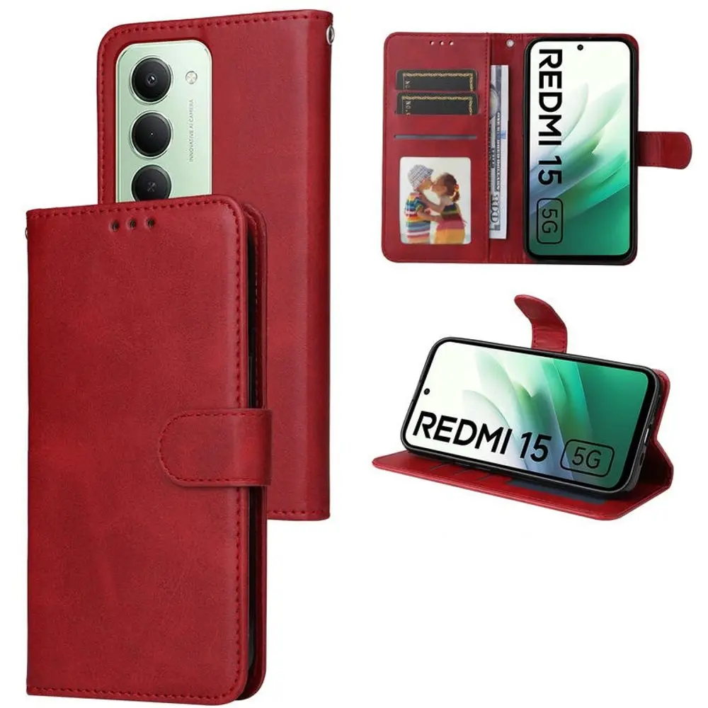 Magnet Case, Xiaomi Redmi 15, červený