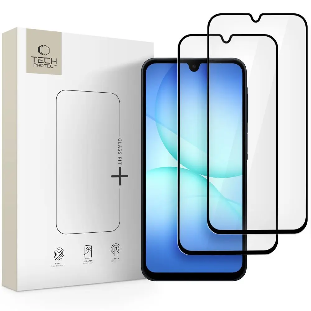 Tech-Protect Tvrzené sklo Fit+ Samsung Galaxy A16 4G / 5G / A26 5G / A17 4G / 5G, černé, 2 kusy