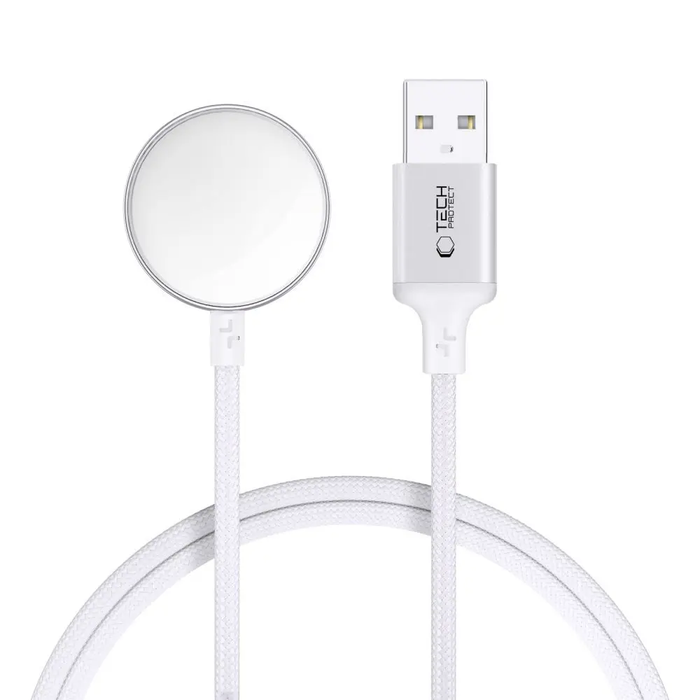 Tech-Protect UltraBoost MC02 Magnetický nabíjecí kabel pro Apple Watch - USB-A 1 m, bílý
