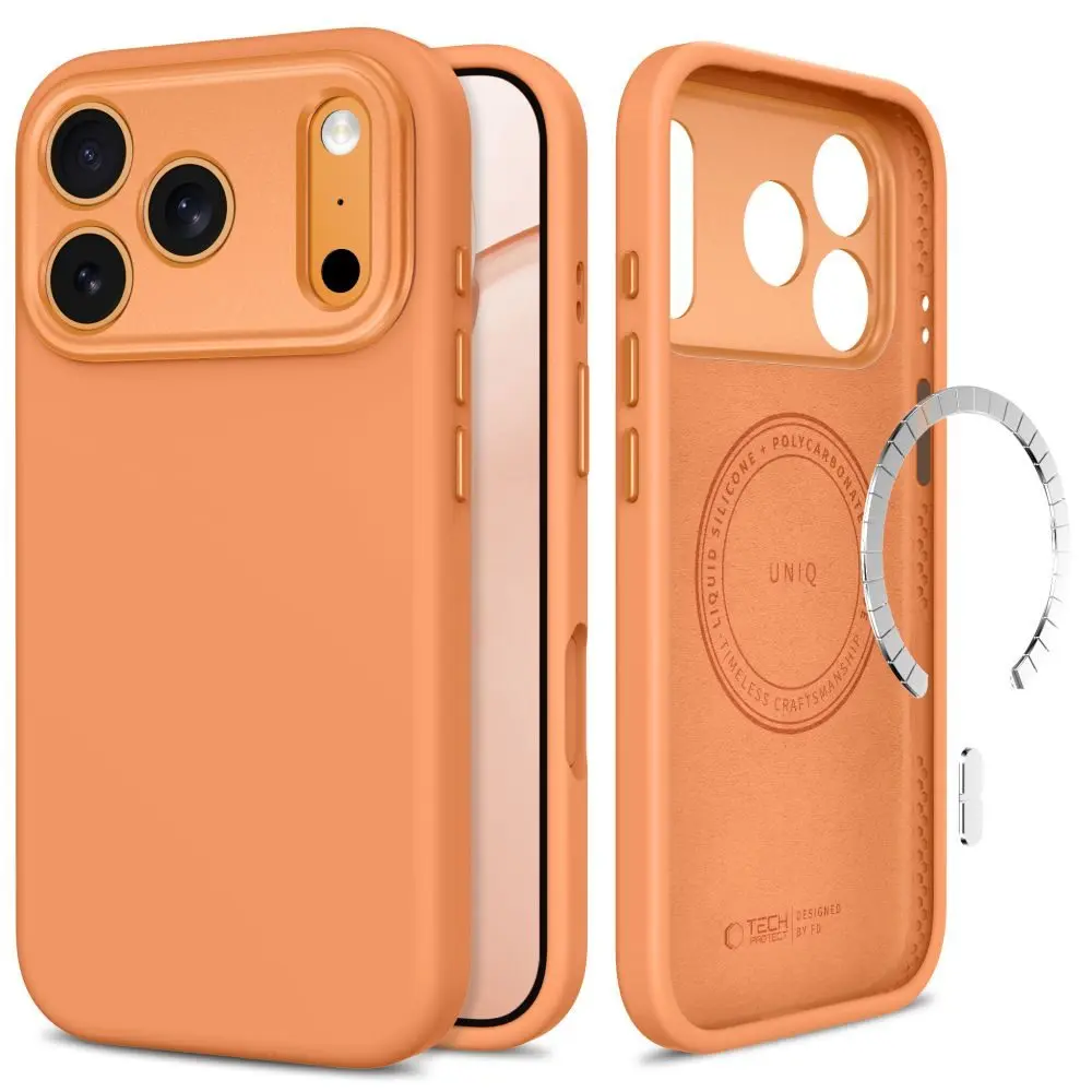 Tech-Protect Uniq MagSafe CC obal, iPhone 17 Pro Max / 18 Pro Max, oranžový