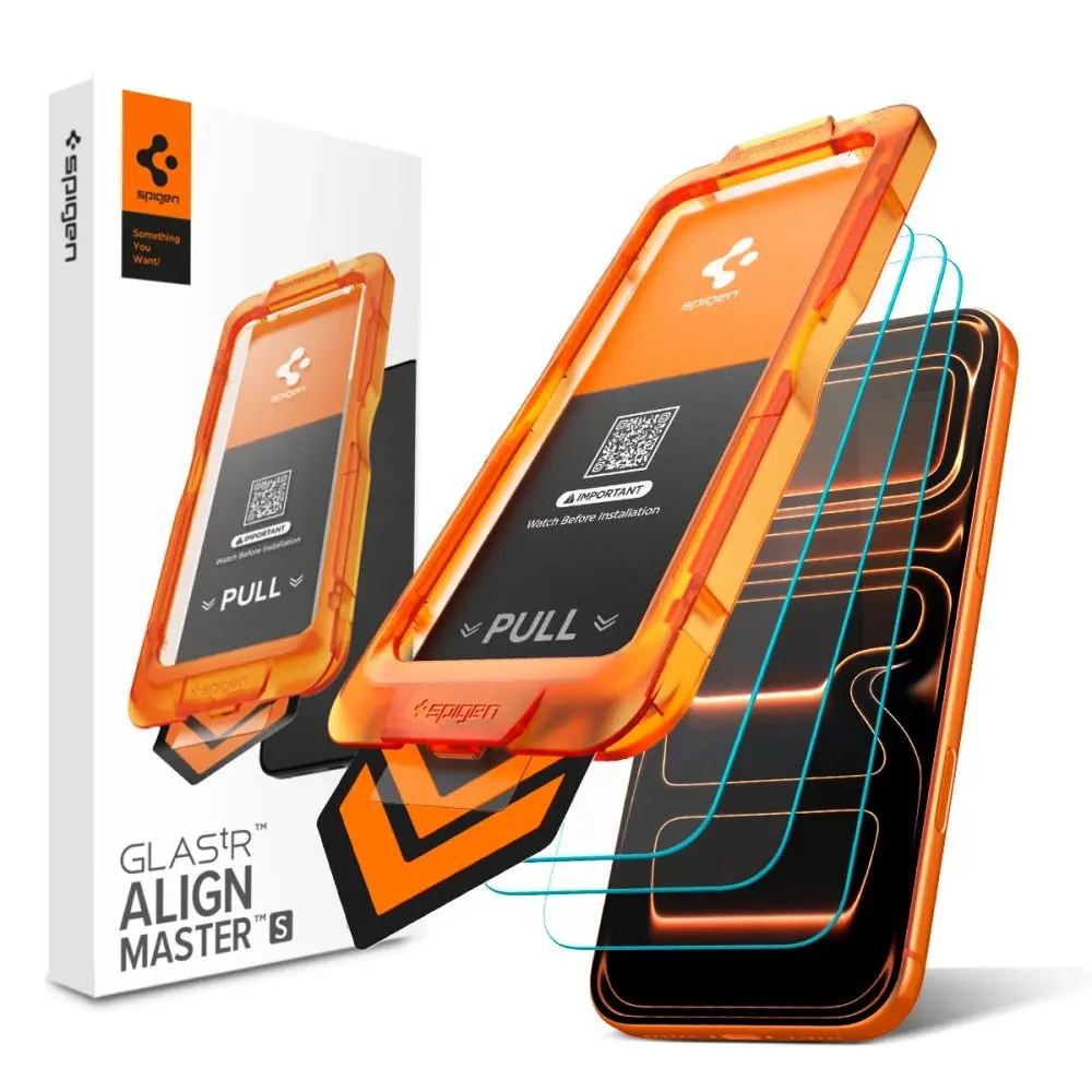 Spigen Alm Glas.Tr Slim Tvrzené sklo, 3 kusy, iPhone 17 Pro