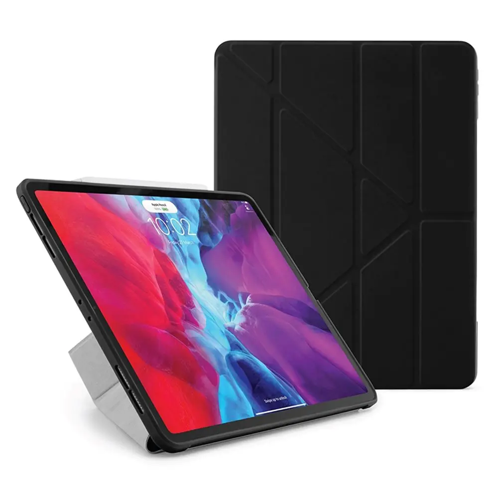 Pipetto Origami Case pouzdro, Apple iPad Pro 12.9, 2018 / 2020 / 2021 / 2022, černé