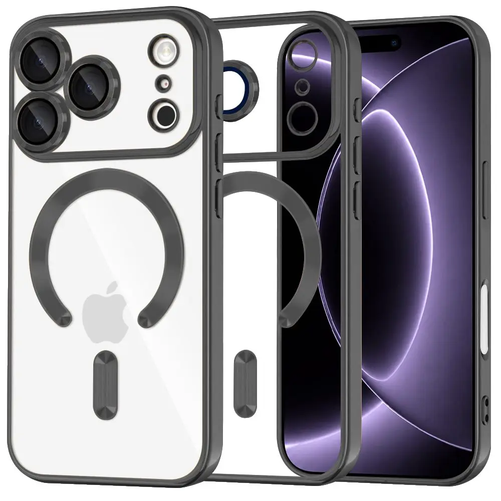 Techsuit - Luxury Crystal MagSafe kryt na iPhone 18 Pro / iPhone 17 Pro - černý