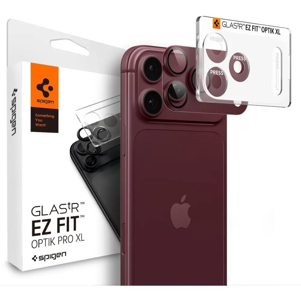 Spigen Optik.TR Ez Fit  Pro XL (AGL12036), ochrana fotoaparátu, iPhone 18 Pro, červená