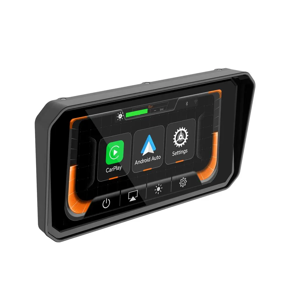 Motocyklový 6" CarPlay displej s bezdrátovým Apple CarPlay a Android Auto