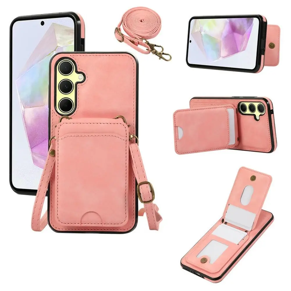 Crossbody obal, Samsung Galaxy A36, růžový