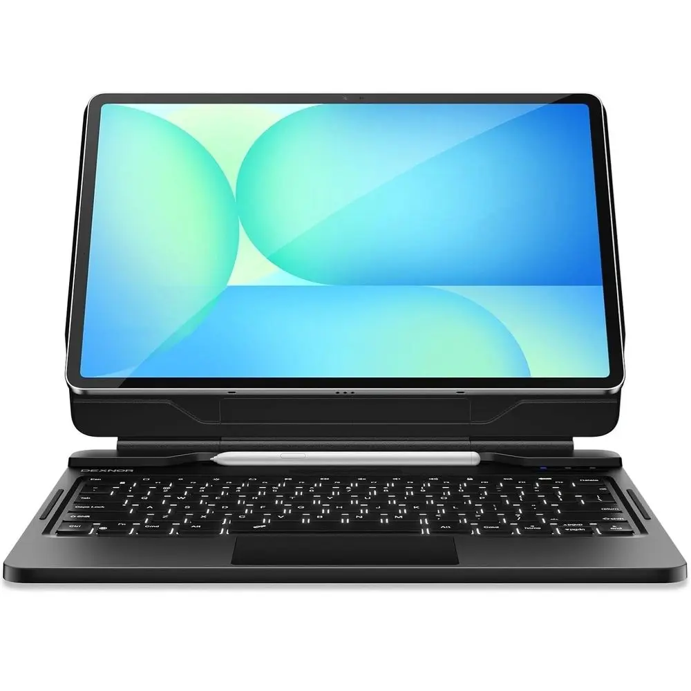 Dexnor magnetické pouzdro s klávesnicí, Samsung Galaxy Tab S10 FE Plus, černé