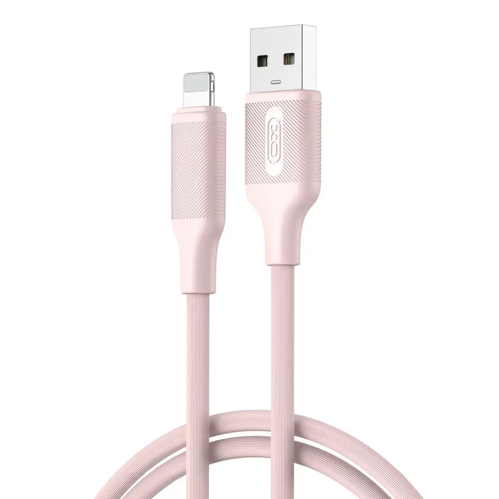 XO kabel NB265 USB - Lightning, 1 m, růžový