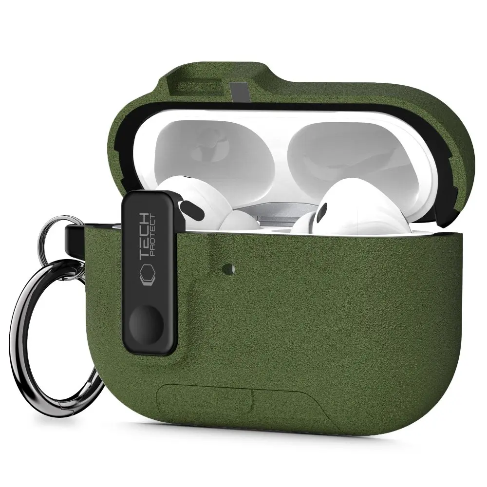 Tech-Protect Slim Hook pouzdro, Apple AirPods Pro 3, zelené