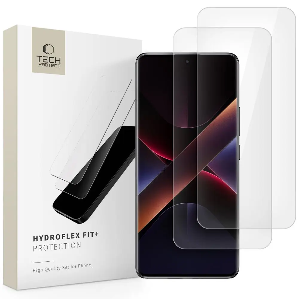 Tech-Protect Hydroflex Fit+, Hydrogelová fólie, Xiaomi Redmi Note 14 Pro 5G / 14 Pro Plus 5G / Poco X7 5G, 2 kusy