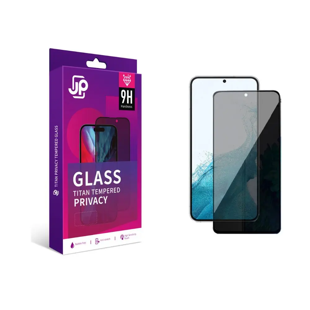 JP Titan Privacy extra odolné tvrzené sklo, Samsung Galaxy S26, černé