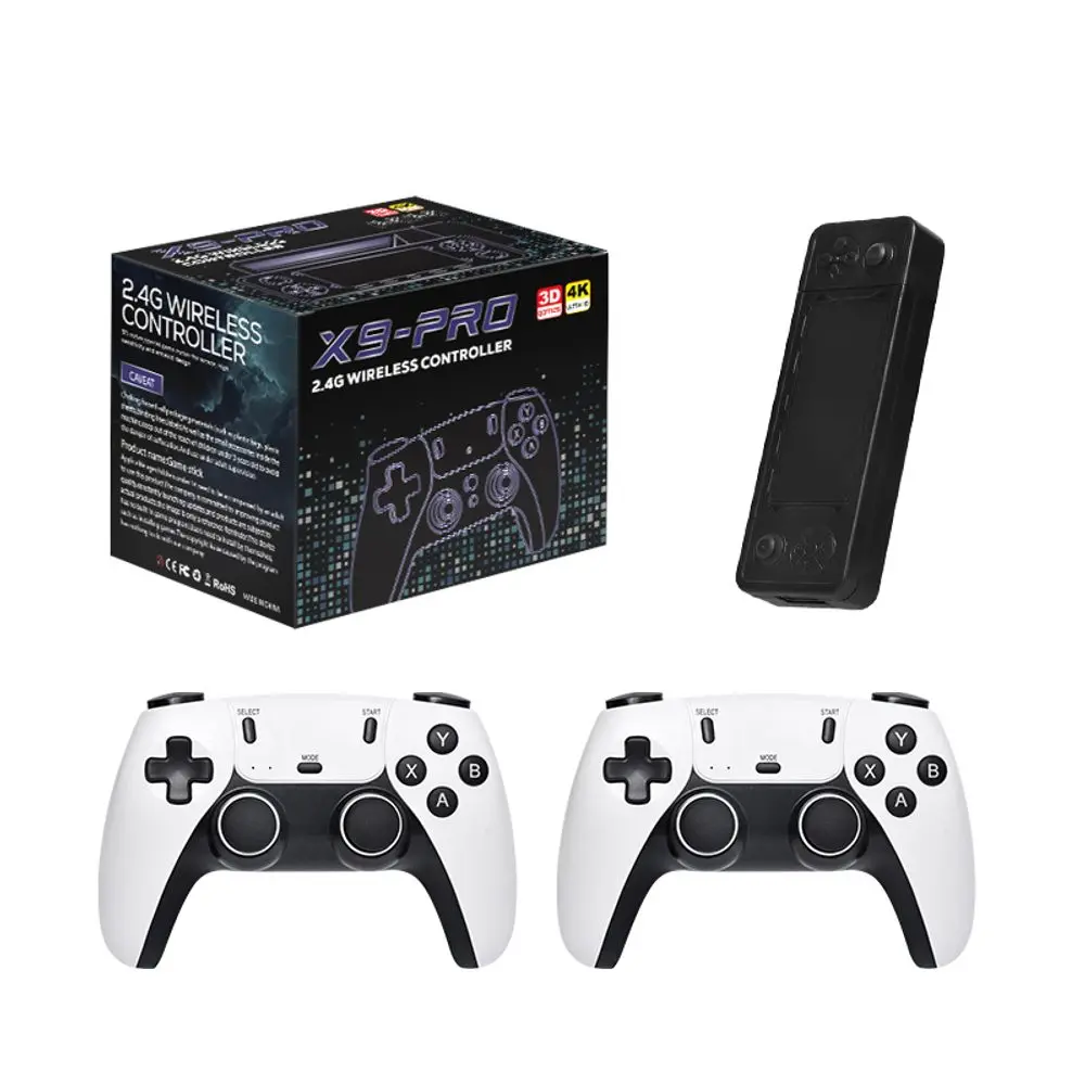 X9 Pro Retro konzole se dvěma bezdrátovými ovladači, HDMI, Game Stick, 4K