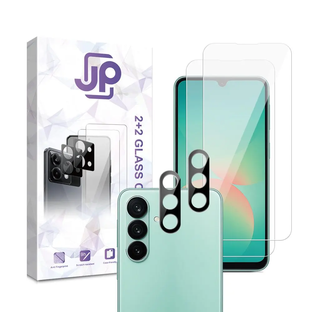JP Combo pack, Sada 2 tvrzených skel a 2 sklíček na fotoaparát, Samsung Galaxy A27