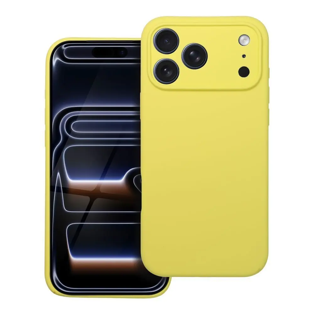 Obal Silicone, iPhone 17 Pro Max, žlutý