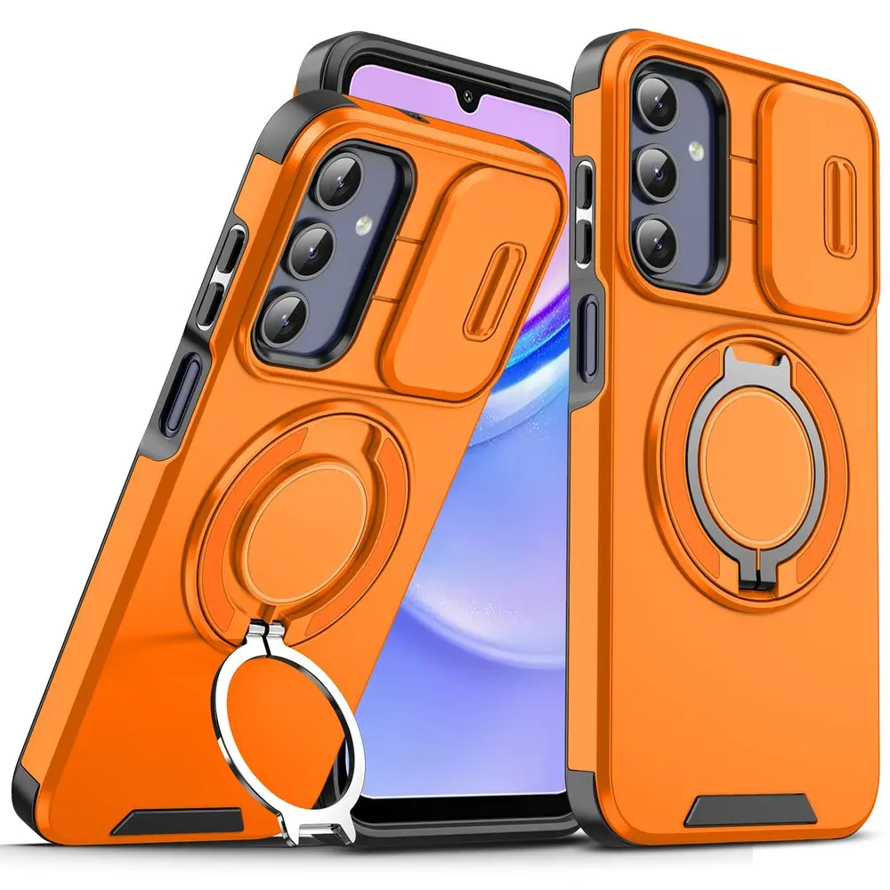 Camslide Stand obal, Samsung Galaxy A15, oranžový