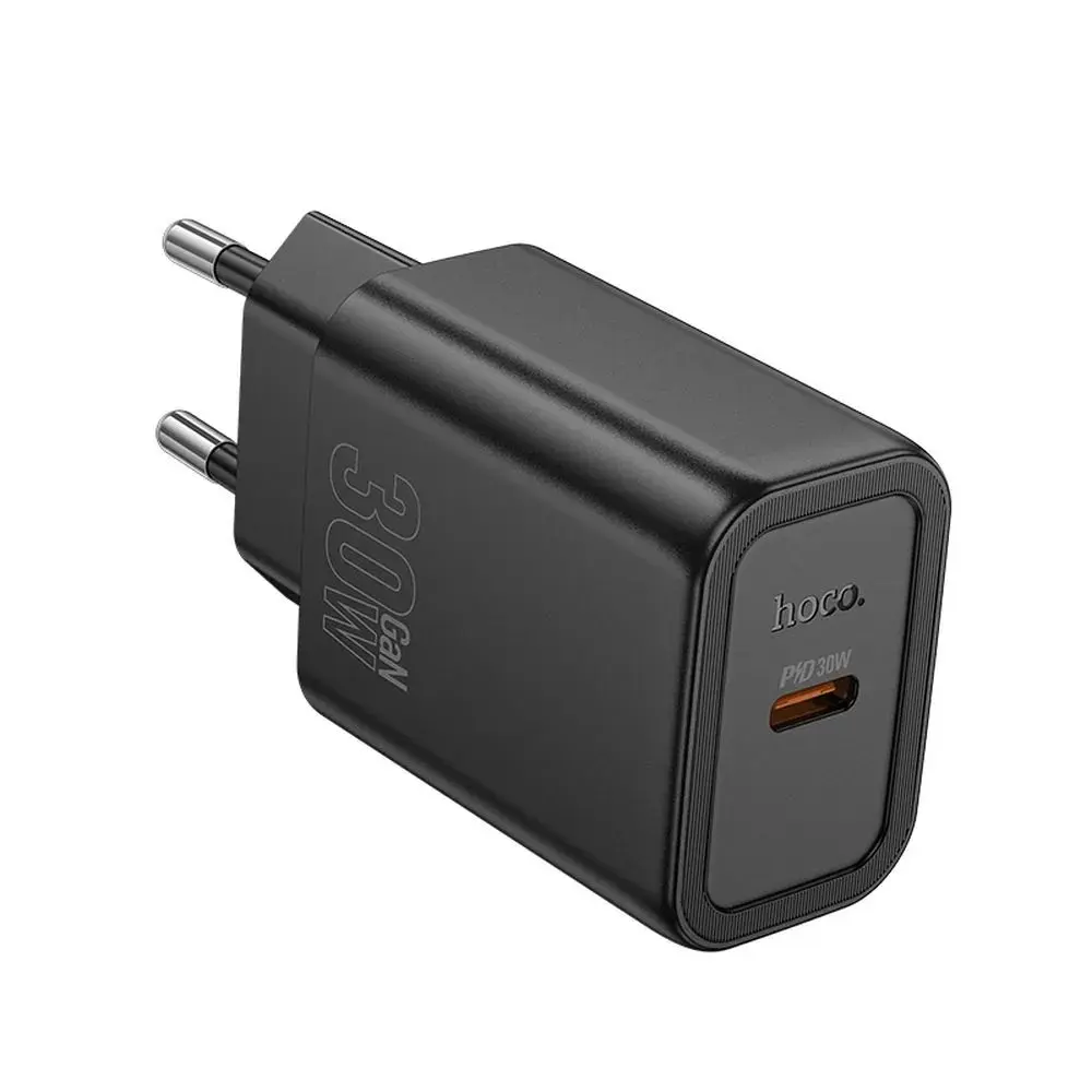 Hoco Síťová nabíječka N62 USB-C, PD QC 30W, černá