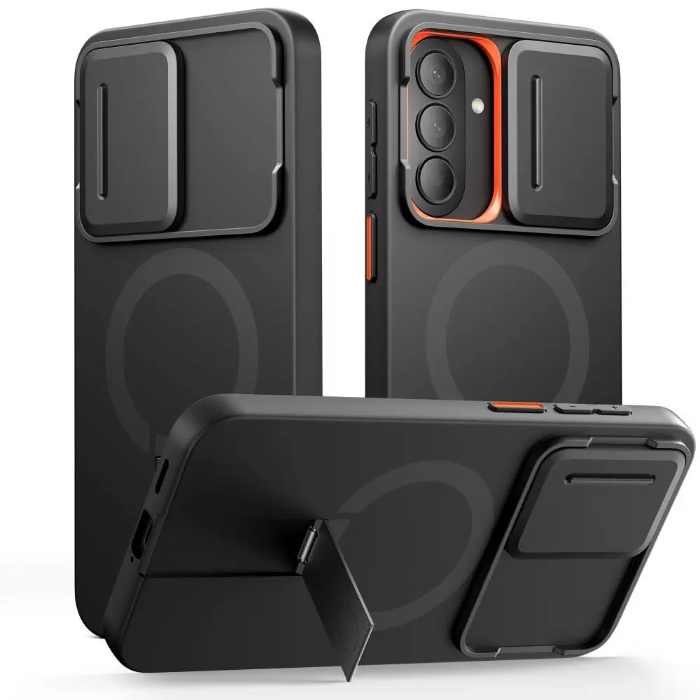 Tech-Protect Kevlar Aura MagSafe pouzdro, Samsung Galaxy A57, černé/oranžové