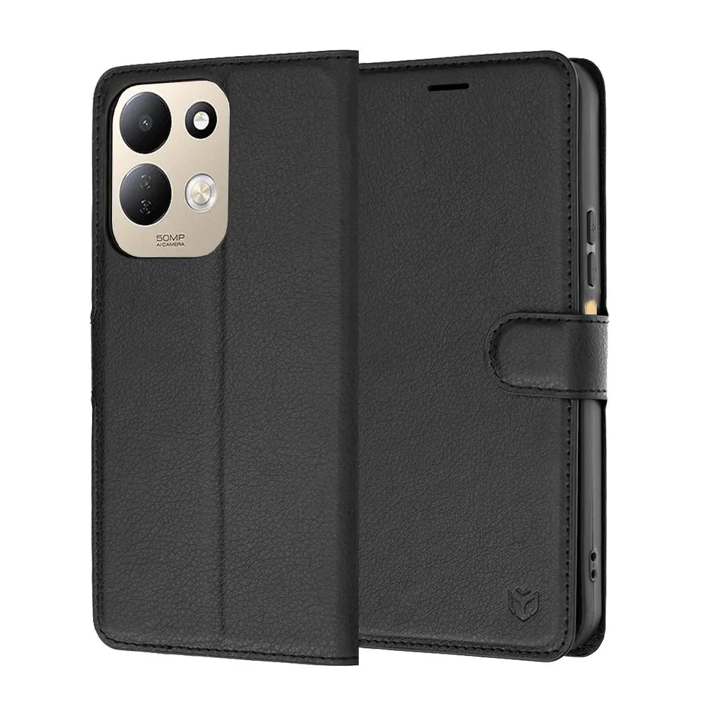 Techsuit Leather Folio, Xiaomi Redmi 17 4G / 5G, černý