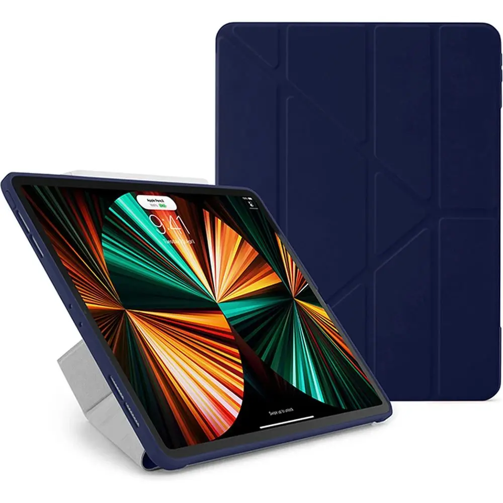 Pipetto Origami TPU pouzdro, Apple iPad Pro 12.9, 2018 / 2020 / 2021 / 2022, tmavě modré