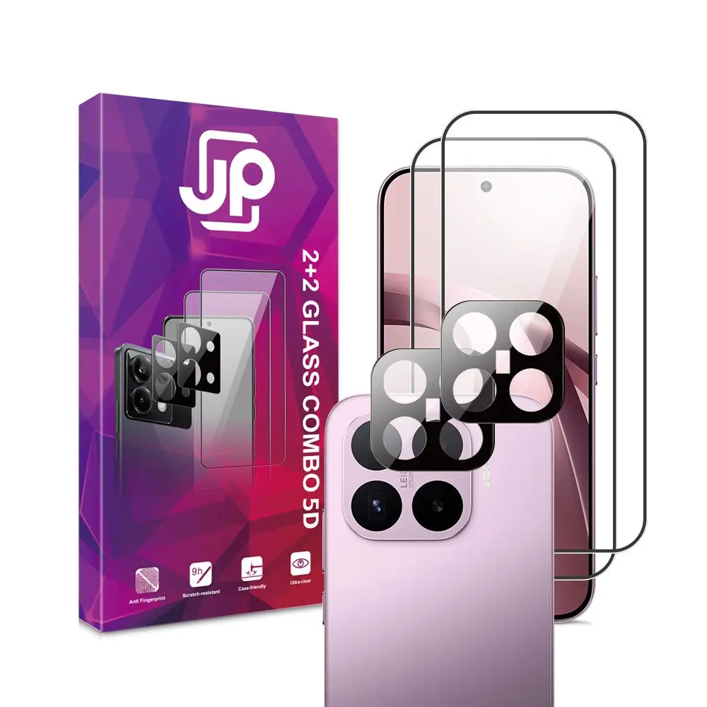 JP 5D Combo pack, Sada 2 5D tvrzených skel a 2 sklíček na fotoaparát, Xiaomi 17T