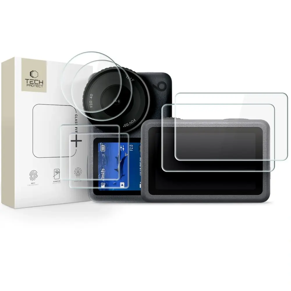 Tech-Protect Tvrzené sklo Glass Fit+, DJI Osmo Action 6, 2 kusy
