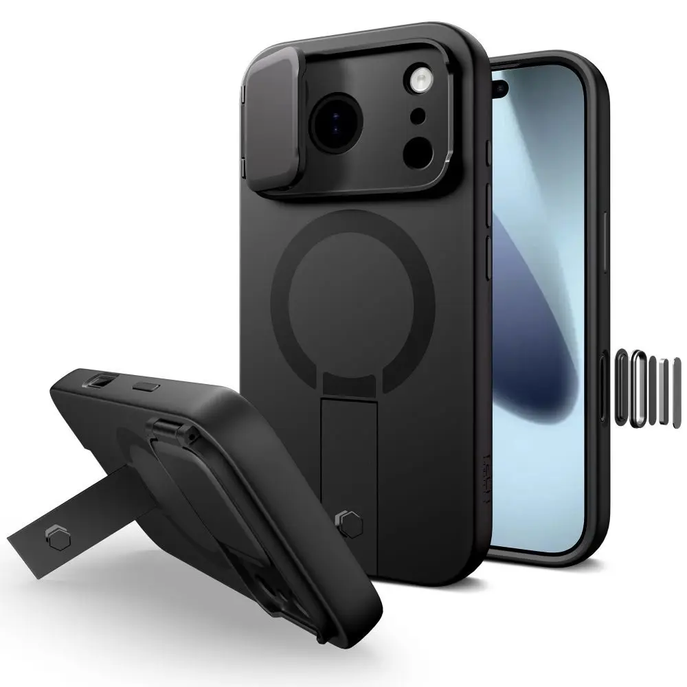 Tech-Protect Kevlar Aura MagSafe pouzdro, iPhone 17 Pro Max, černé