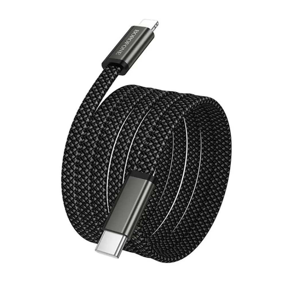 Kabel Borofone BX124 Peace USB-C / Lightning PD 30 W 1 m černý