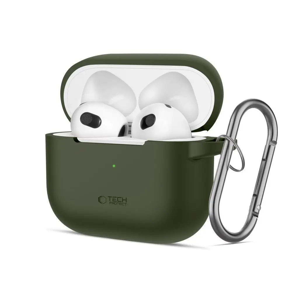 Tech-Protect Silikonové pouzdro, Apple AirPods 3, zelené
