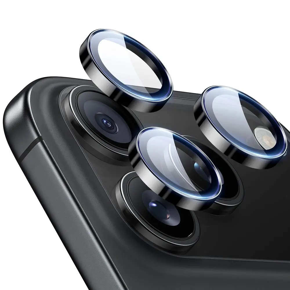 ESR Armorite Tvrzené sklo na čočku fotoaparátu, iPhone 14 Pro / Max / 15 Pro / Max / 16 Pro / Max / 17 Pro / Max, černé
