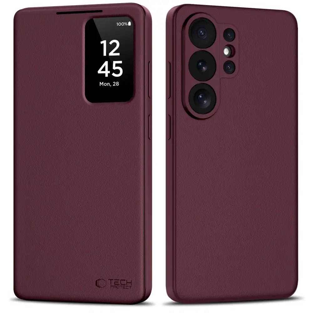 Tech-Protect Smart Wallet, Samsung Galaxy S26 Ultra, vínová