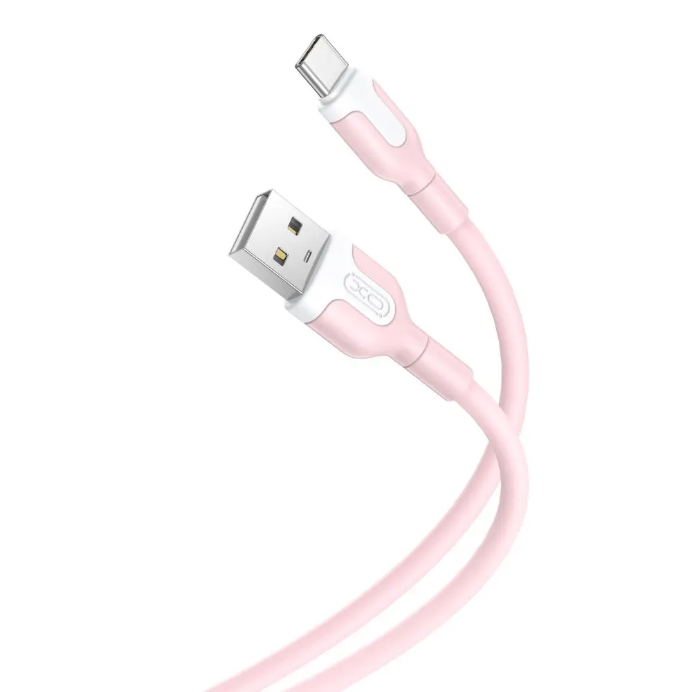 XO kabel NB212 USB - USB-C, 1 m, růžový