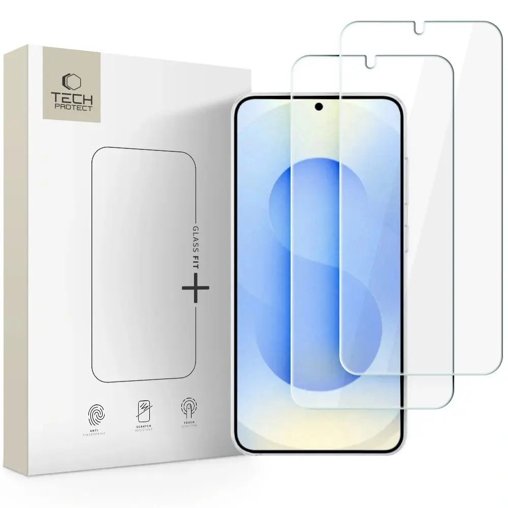 Tech-Protect Tvrzené sklo Fit+ Samsung Galaxy S26 Plus, průhledné, 2 kusy