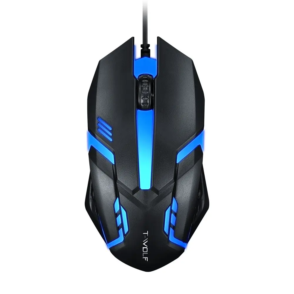 Herní RGB myš T-WOLF V1, 1200 DPI, ergonomická, podsvícená (USB)