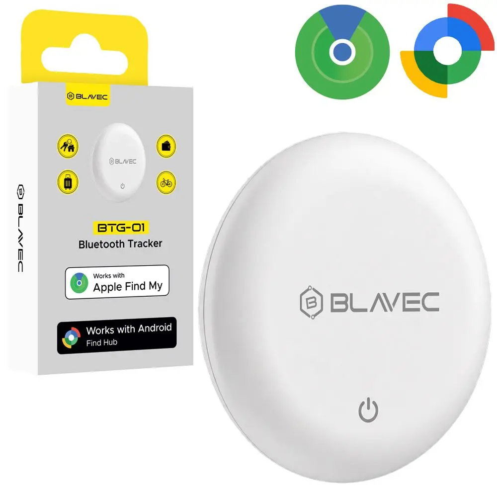 Blavec GPS Bluetooth Tracker Tag BTG-01 pro Apple a Android, bílý