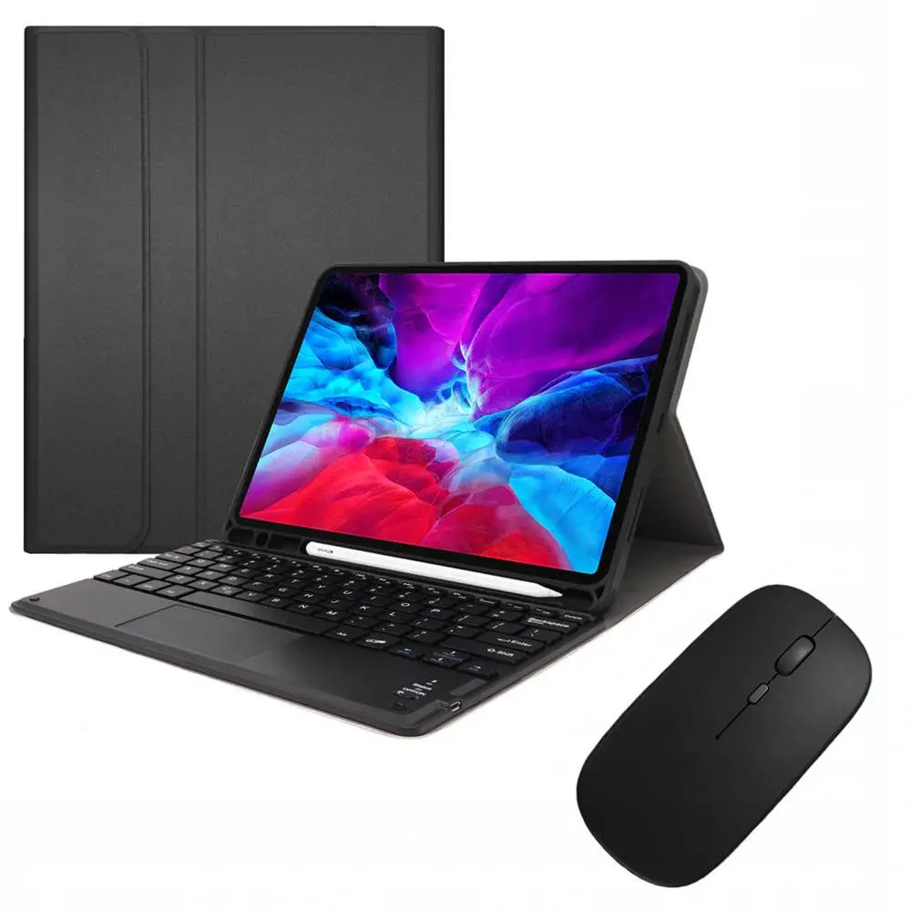 Pouzdro s klávesnicí, myší a touchpadem pro Apple iPad Air 4 / Air 5 2022 / iPad 11 Pro, černé