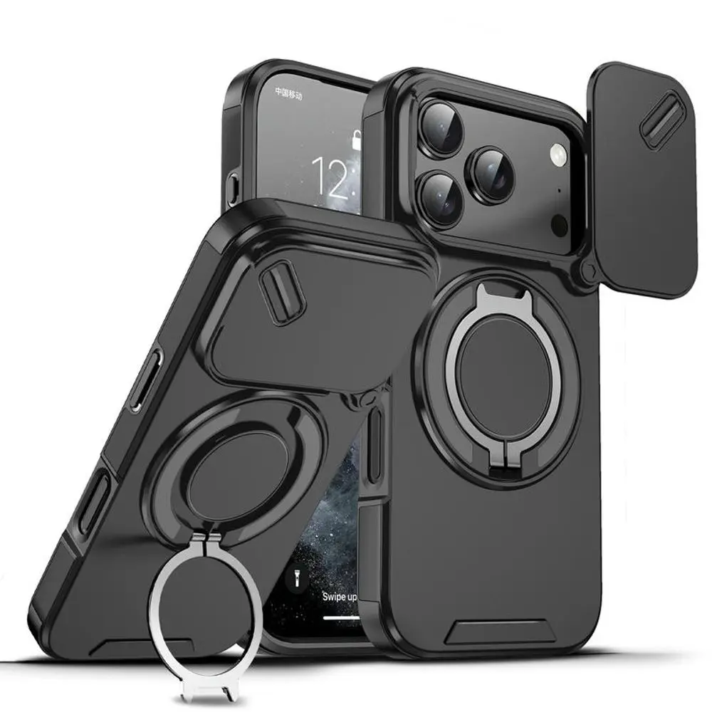 Camslide Stand obal, iPhone 18 Pro, černý