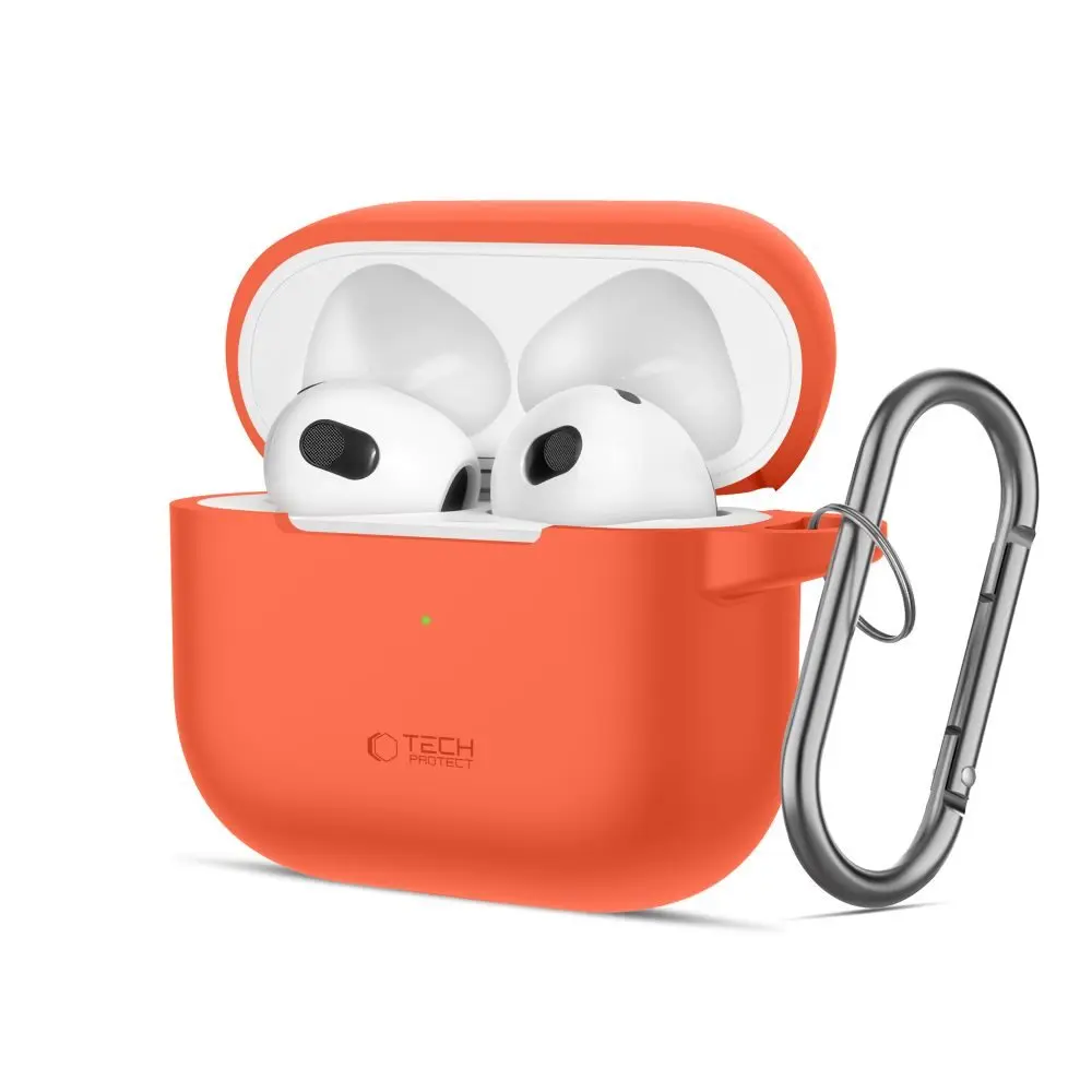 Tech-Protect Silikonové pouzdro, Apple AirPods 3, oranžové