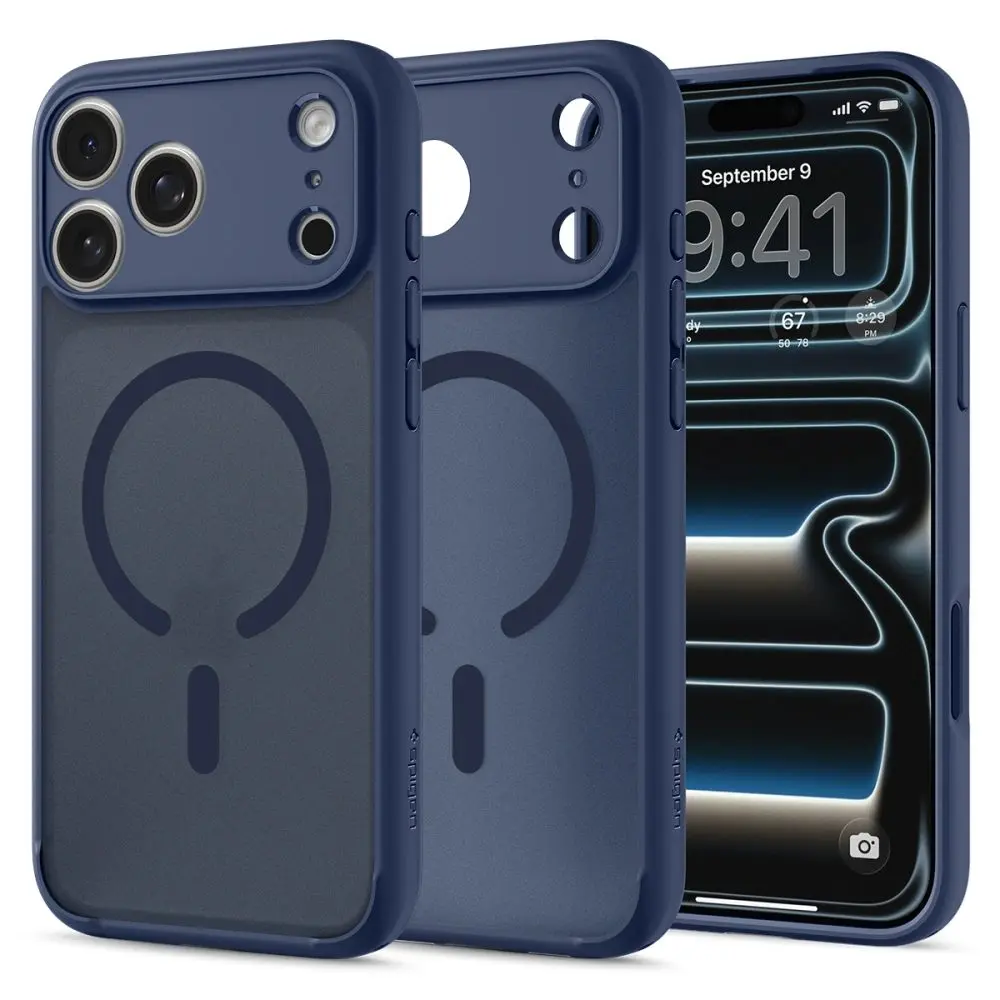 Spigen - Ultra Hybrid MagSafe kryt pro iPhone 18 Pro Max / iPhone 17 Pro Max - matný tmavě modrý