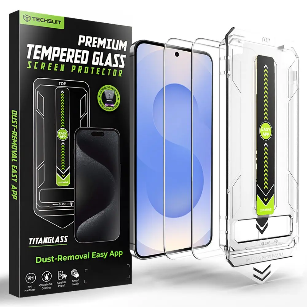 Techsuit TitanGlass CrystalHD, Samsung Galaxy S24 / S25, 2 kusy