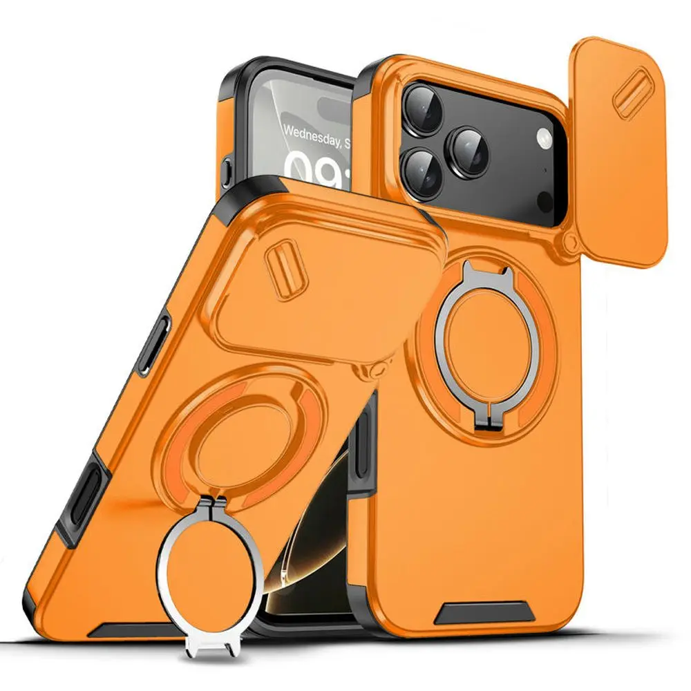 Camslide Stand obal, iPhone 17 Pro Max, oranžový