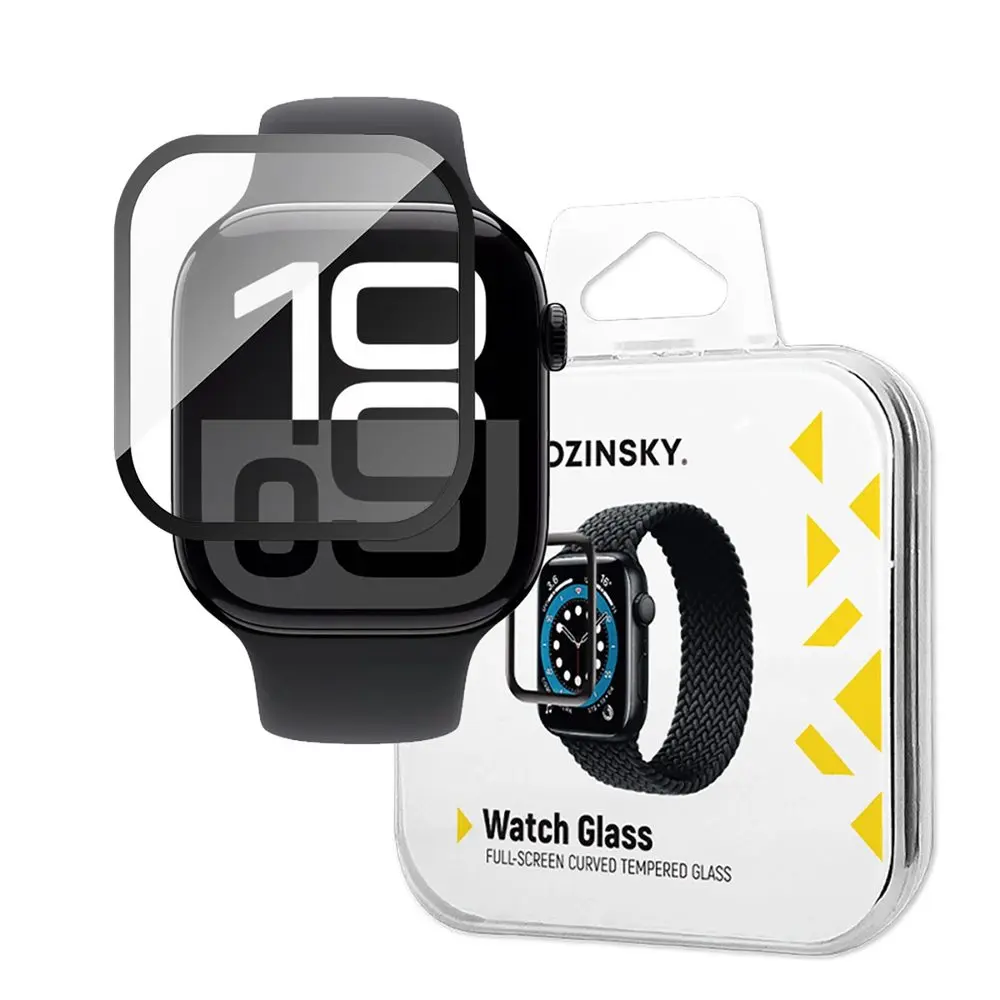 Wozinsky Watch Glass tvrzené sklo s černým rámečkem, Apple Watch Series 10 / 11 42mm, 2 kusy