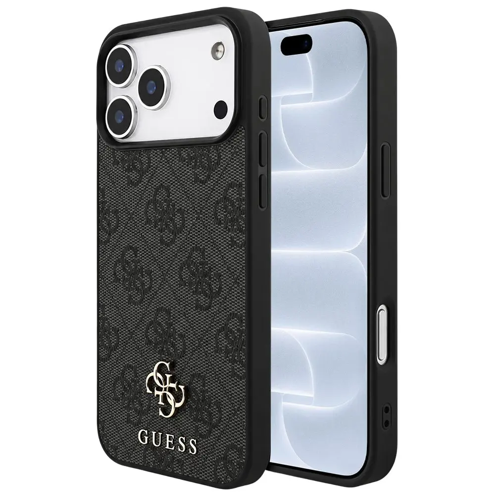 Guess 4G Small and Classic Logo MagSafe ochranný kryt pro iPhone 17 Pro / iPhone 18 Pro, černý